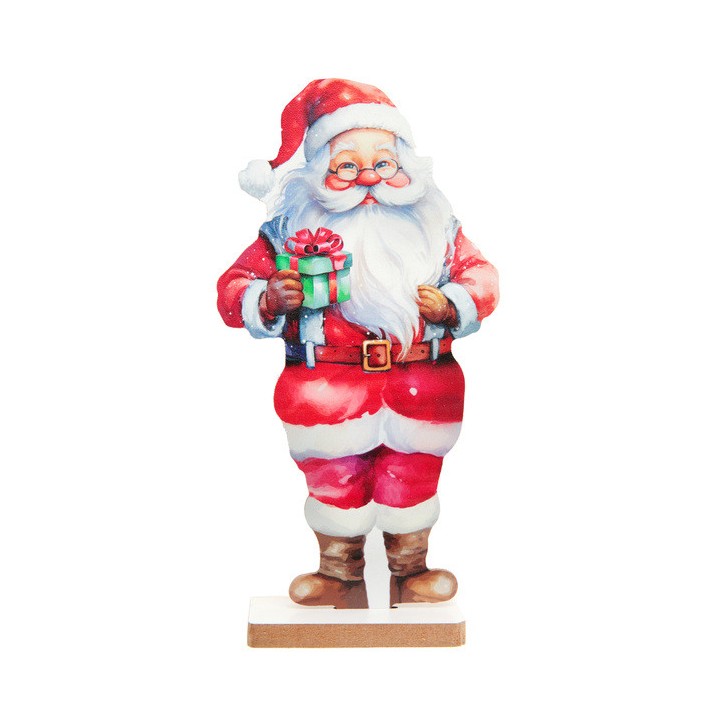 Centre de table bois Père Noël