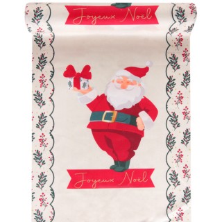 Chemin de table popeline houx de Noël