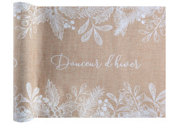 Chemin de table lin douceur d'hiver