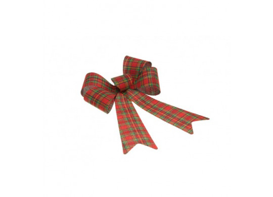 Noeud scottish rouge/vert/or 39cms