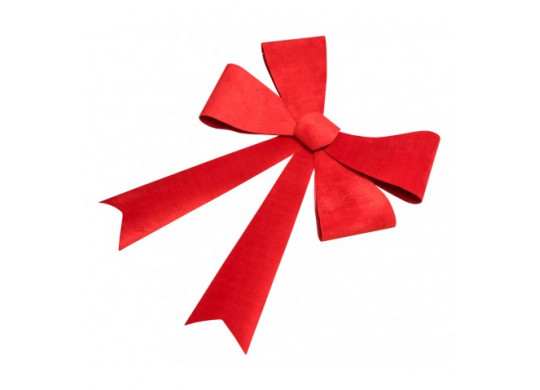 Noeud velours rouge 86cms