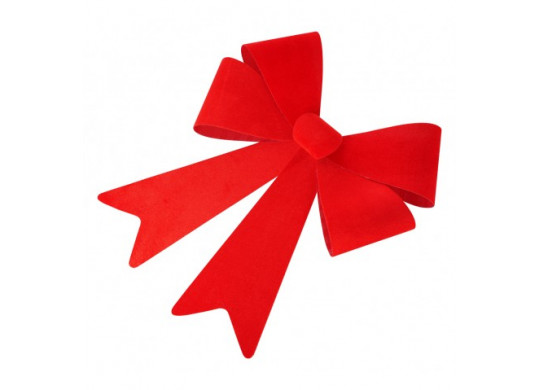 Noeud velours rouge 66cms