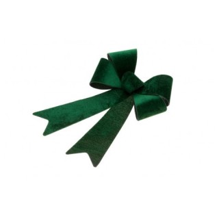 Noeud velours vert foncé 39cms