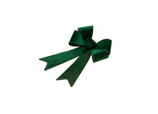 Noeud velours vert foncé 39cms