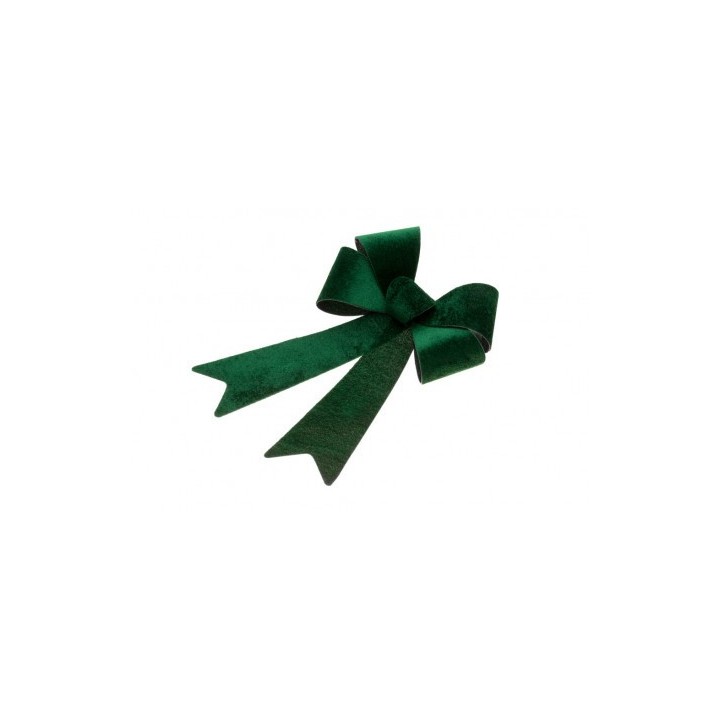 Noeud velours vert foncé 39cms