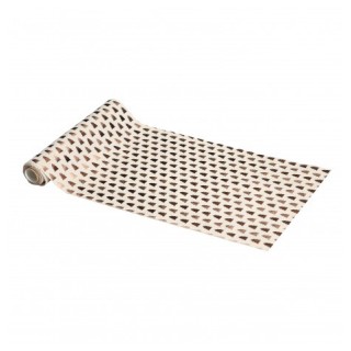 Chemin de table tissu sapin metal or/cuivre