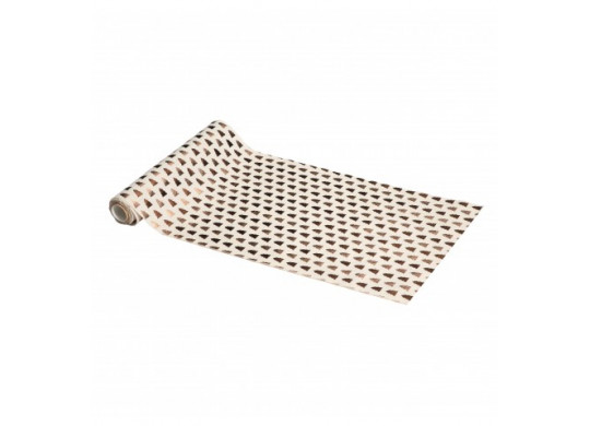 Chemin de table tissu sapin metal or/cuivre