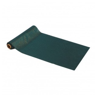 Chemin de table velours cotelé vert/or