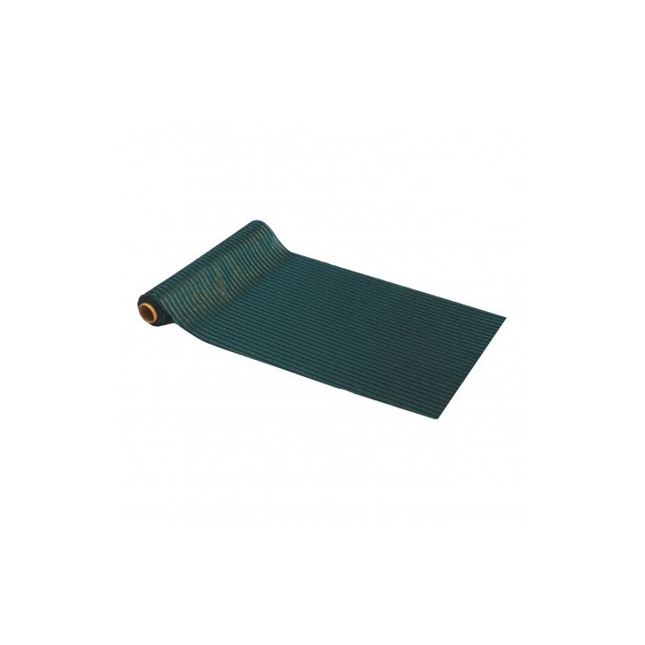 Chemin de table velours cotelé vert/or