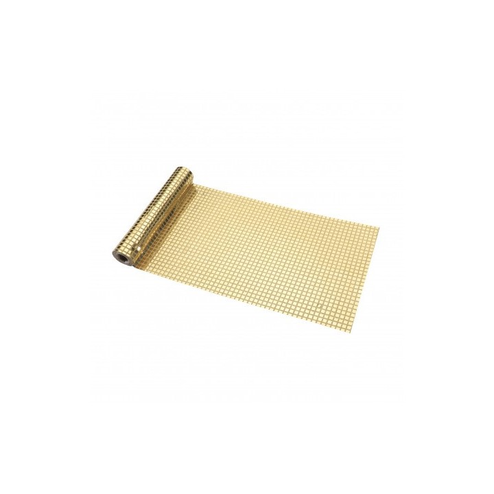Chemin de table boule a facettes or