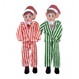 Pyjama raye pour lutin farceur ass rouge/vert