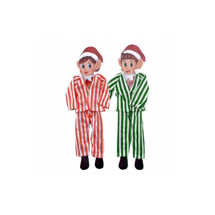 Pyjama raye pour lutin farceur ass rouge/vert