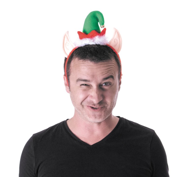 Serre tête lutin de Noël avec oreilles