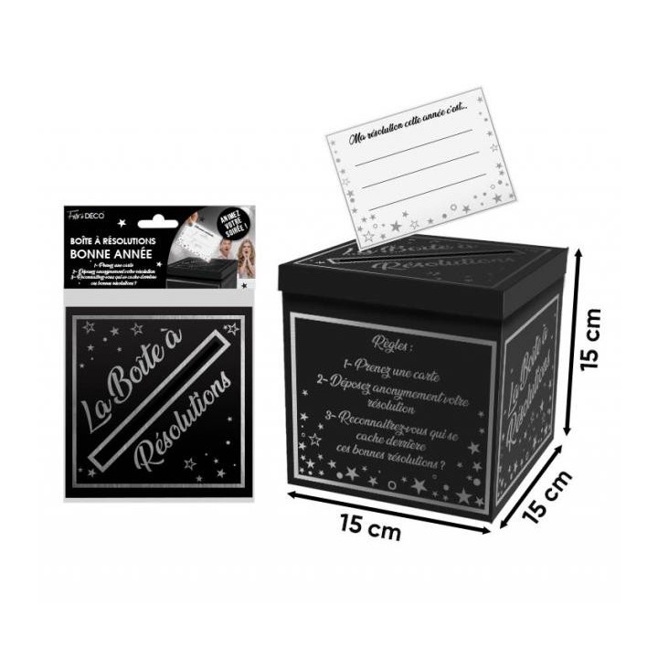 Boite à résolutions noir/argent
