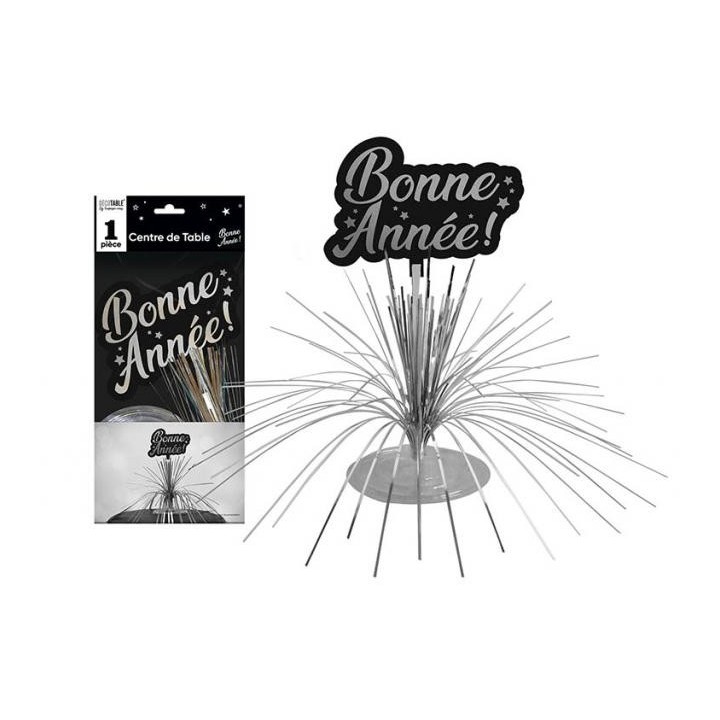 Centre de table Bonne année argent