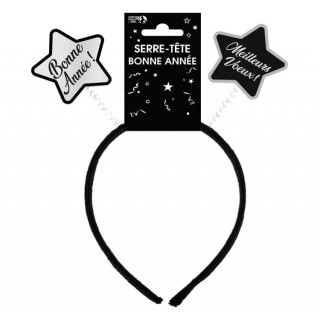 Serre tête Bonne année argent