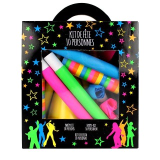 Cotillons 10 personnes luxe fluo UV
