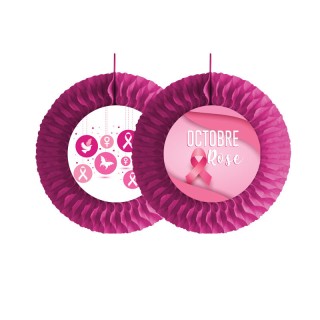 Eventails Octobre rose x2