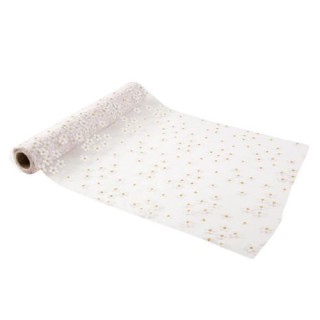 Chemin de table organza petite marguerite
