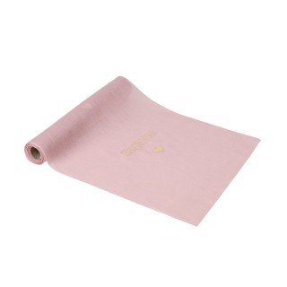 Chemin de table mousseline bapteme rose