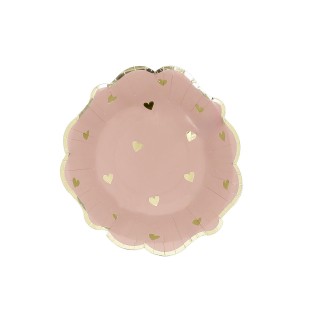 Bols bapteme rose x8