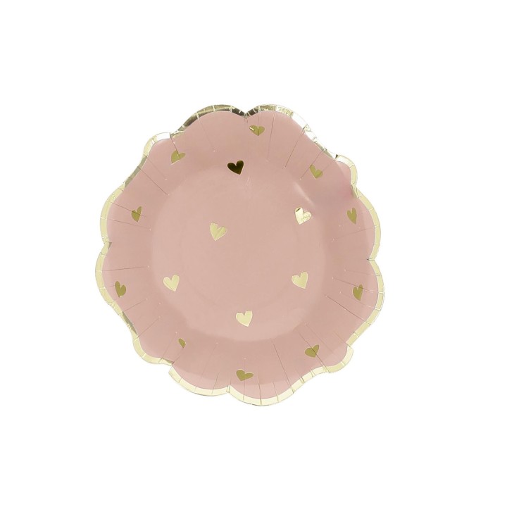 Bols bapteme rose x8