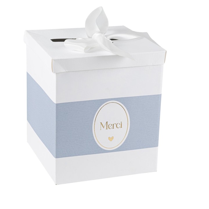 Urne merci bapteme bleu