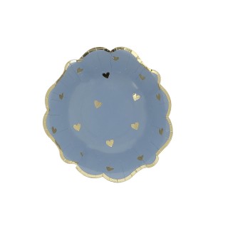 Bols bapteme bleu x8