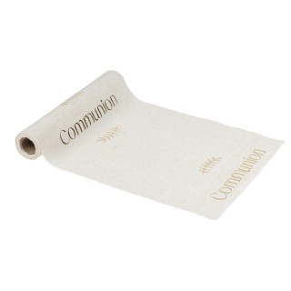 Chemin de table tissu communion lin