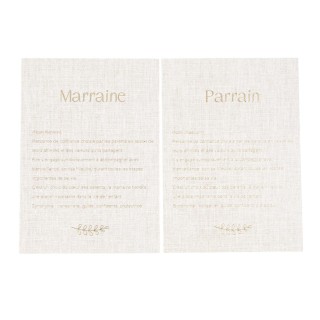 Cartes parrain/marraine communion lin x2
