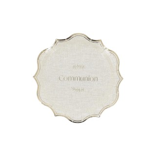 Assiettes PM communion lin x8