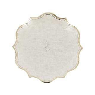 Assiettes GM communion lin x8
