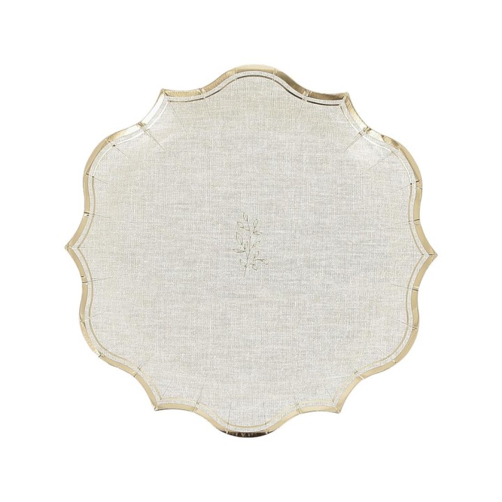Assiettes GM communion lin x8