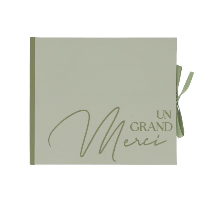 Livre d'or un grand merci vert de gris
