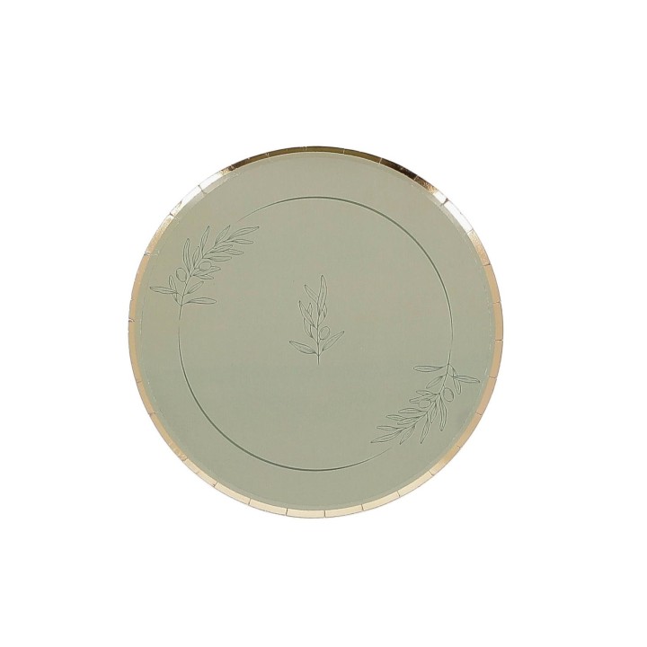 Assiettes PM olive oil x8