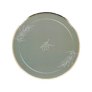 Assiettes GM olive oil x8