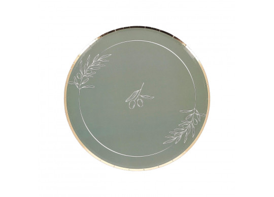 Assiettes GM olive oil x8