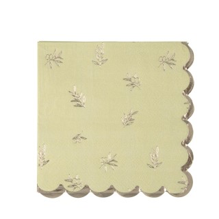 Serviettes cocktail olive oil x20