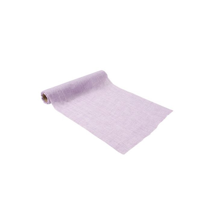 Chemin de table mousseline lilas - Chemin de table