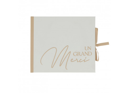 Livre d'or un grand merci ivoire