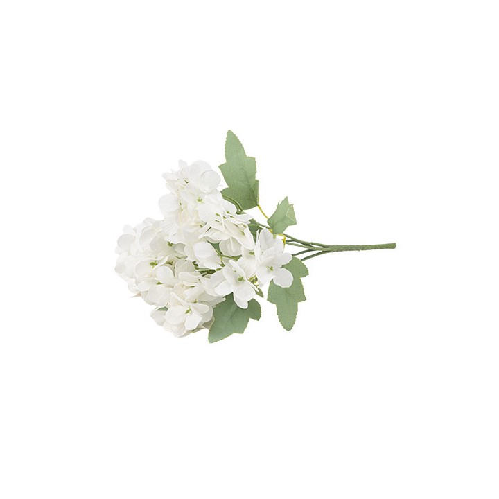 Bouquet 5 hortensias blanc