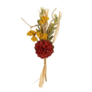 Branche de fleurs kraft/ocre/terracotta