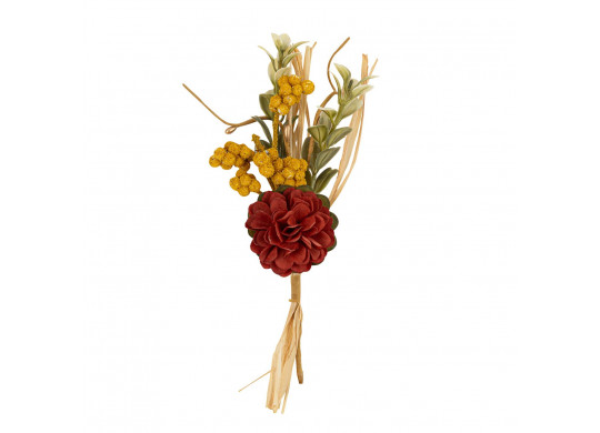 Branche de fleurs kraft/ocre/terracotta