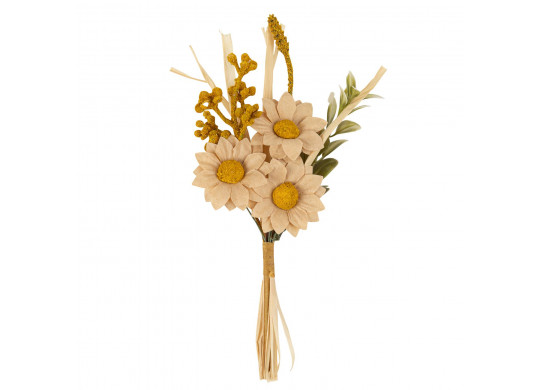 Branche de fleurs kraft/ocre/vert
