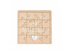 Puzzle bois veux tu etre ma marraine ?
