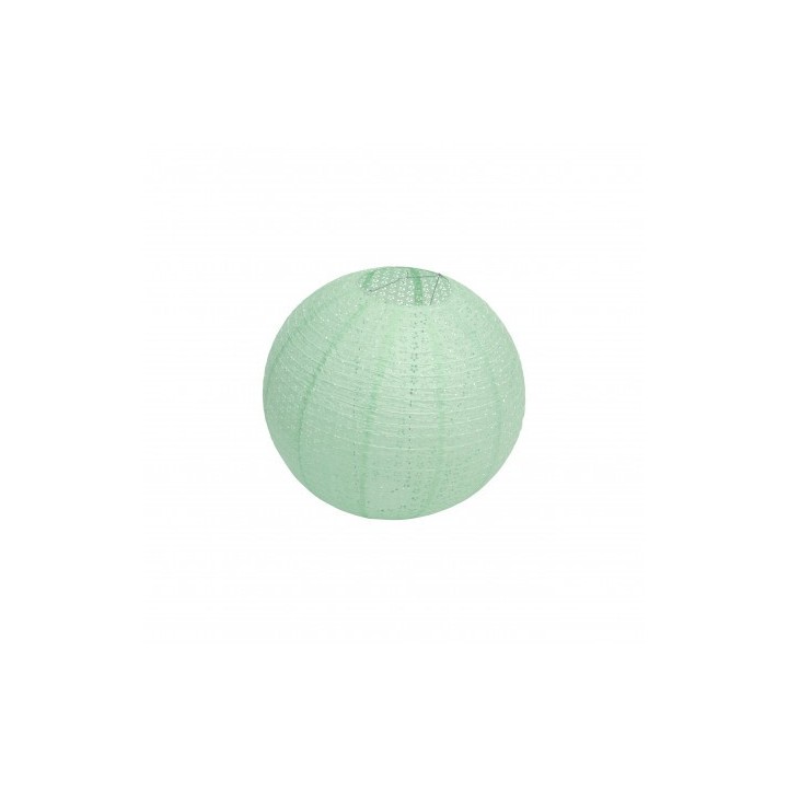 Lampion papier ajourée vert sauge