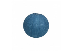 Lampion papier ajourée bleu denim