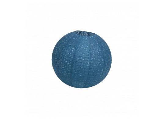 Lampion papier ajourée bleu denim Lampion papier ajourée bleu denim