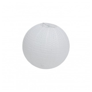 Lampion papier ajourée blanc
