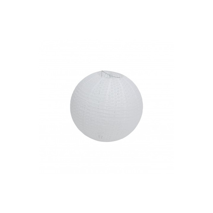 Lampion papier ajourée blanc